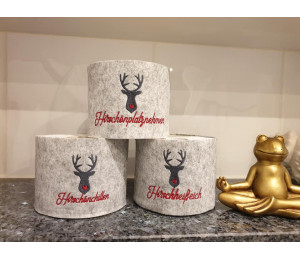 Stickserie - Hirsch Sprüche Klorollenverstecker